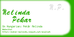 melinda pekar business card